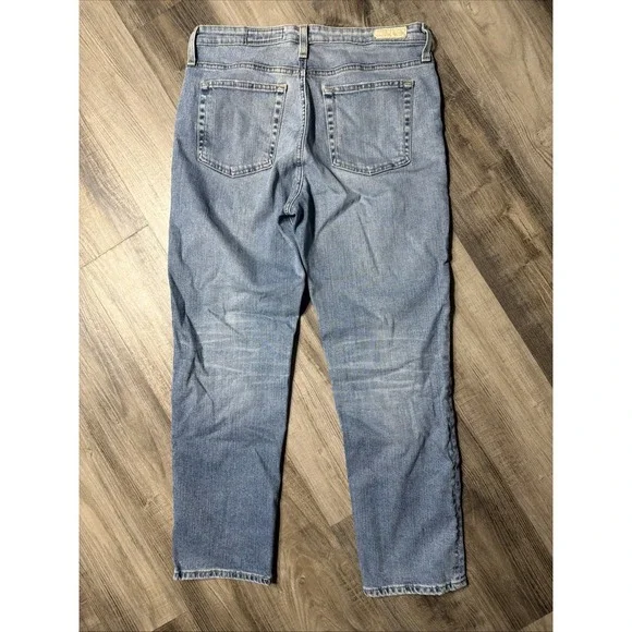 AG Adriano Goldschmied Jeans Womens 32R Blue Isabelle High Rise Straight Crop - Picture 8 of 11